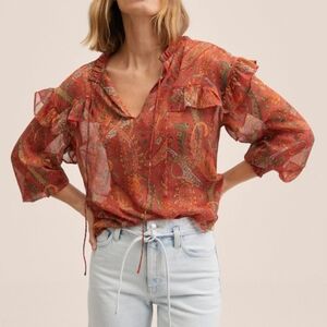 MNG Mango Bruna Boho Blouse